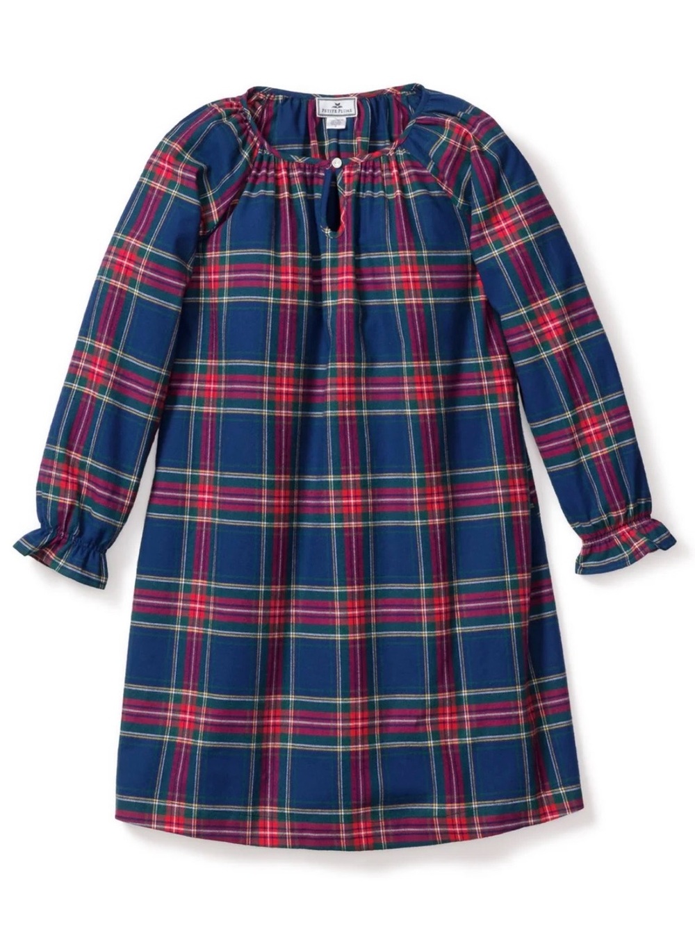 Petite Plume Girl's Brushed Twill Delphine Nightgown, Windsor Tartan - Size 10